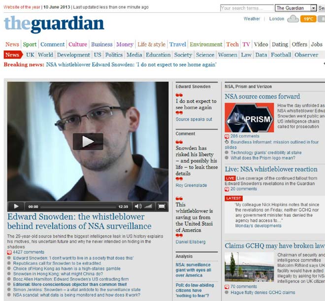 Η guardian και ο snowden